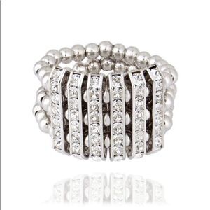 Swarovski crystals handmade unique ring size 7 & 8